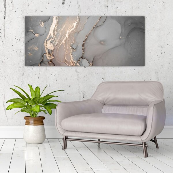 Slika - Sivo-zlat marmor (120x50 cm)