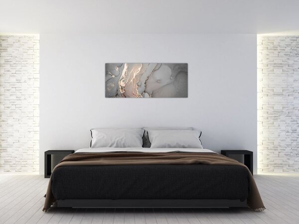 Slika - Sivo-zlat marmor (120x50 cm)
