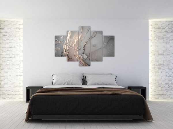 Slika - Sivo-zlat marmor (150x105 cm)