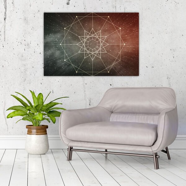 Slika - Kozmični dodekagram (90x60 cm)