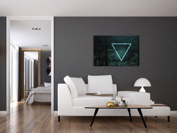 Slika - Neonski trikotnik v džungli (90x60 cm)