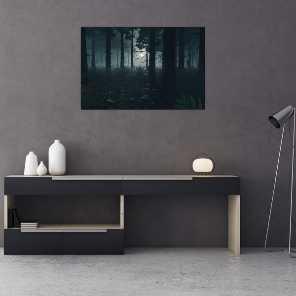 Slika - Praprot v mesečini (90x60 cm)