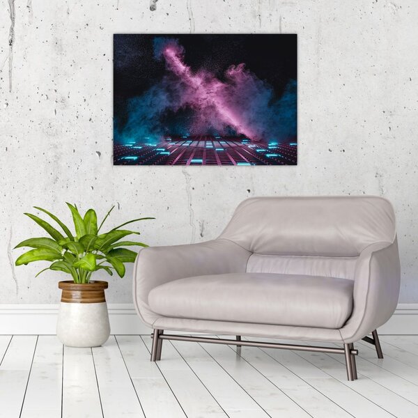 Slika - Rožnato moder dim (70x50 cm)