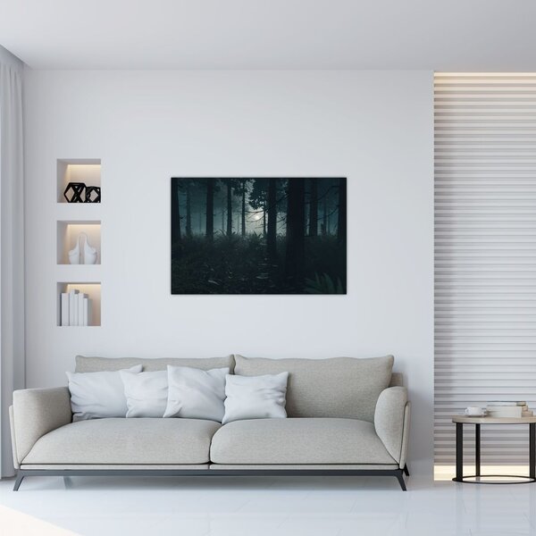 Slika - Praprot v mesečini (90x60 cm)