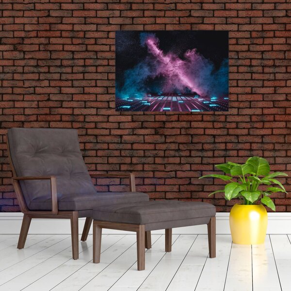 Slika - Rožnato moder dim (70x50 cm)