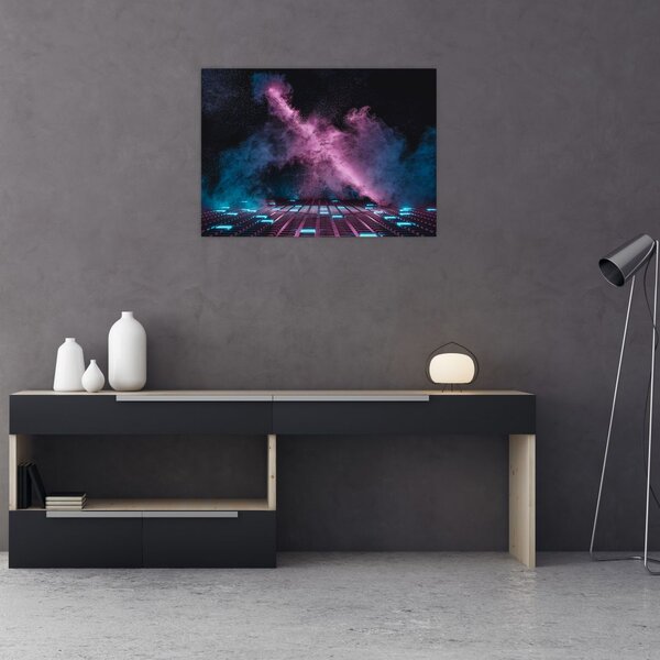Slika - Rožnato moder dim (70x50 cm)