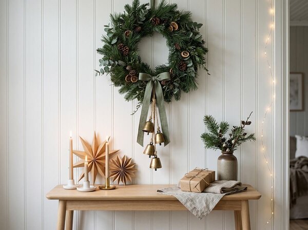 Božićna viseća dekoracija GOLDEN BELLS 35 cm, zlatna