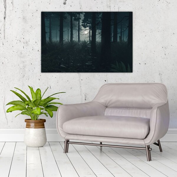 Slika - Praprot v mesečini (90x60 cm)
