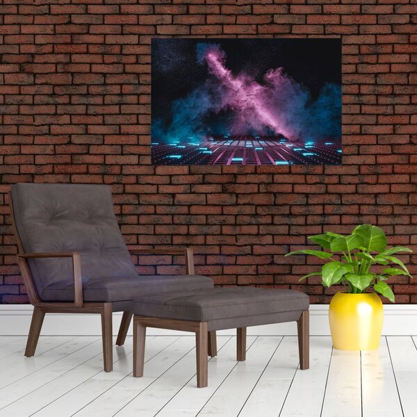 Slika - Rožnato moder dim (90x60 cm)