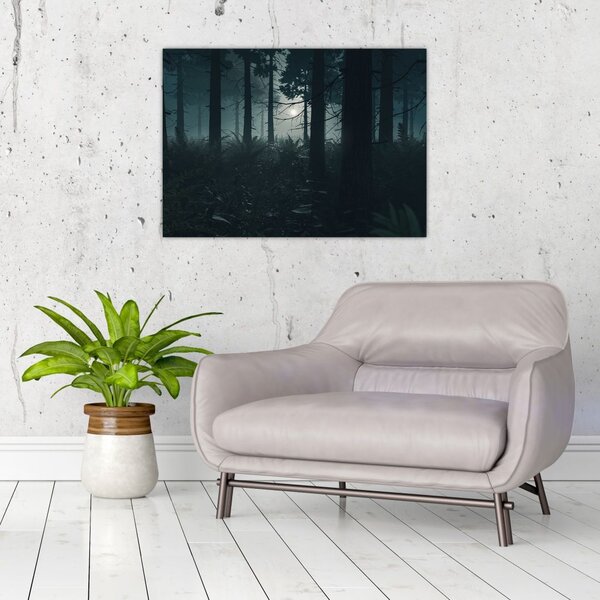 Slika - Praprot v mesečini (70x50 cm)