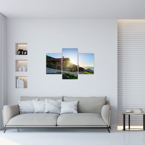 Slika - Jutro v Alpah, Tirolska (90x60 cm)