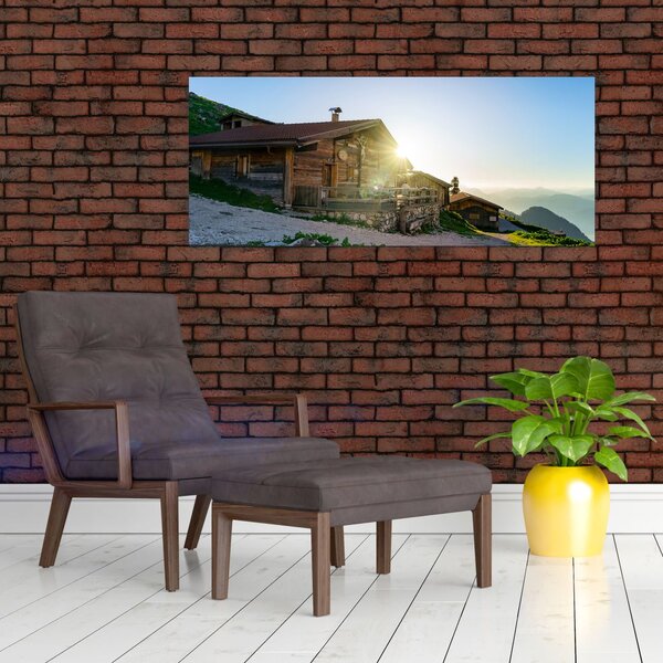 Slika - Jutro v Alpah, Tirolska (120x50 cm)