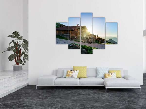 Slika - Jutro v Alpah, Tirolska (150x105 cm)