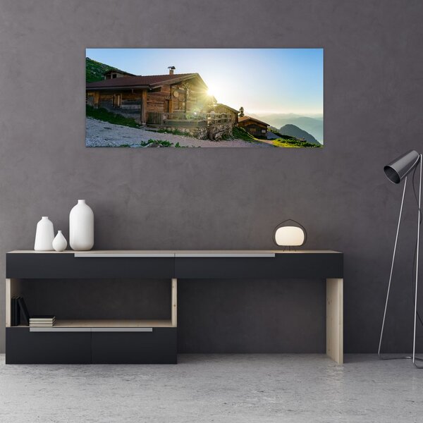 Slika - Jutro v Alpah, Tirolska (120x50 cm)