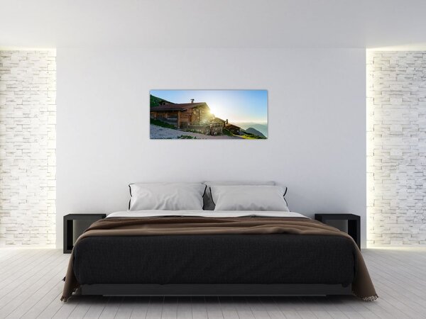 Slika - Jutro v Alpah, Tirolska (120x50 cm)