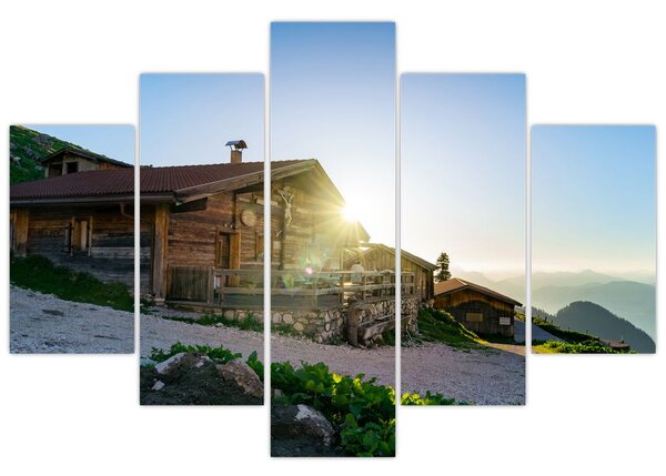 Slika - Jutro v Alpah, Tirolska (150x105 cm)