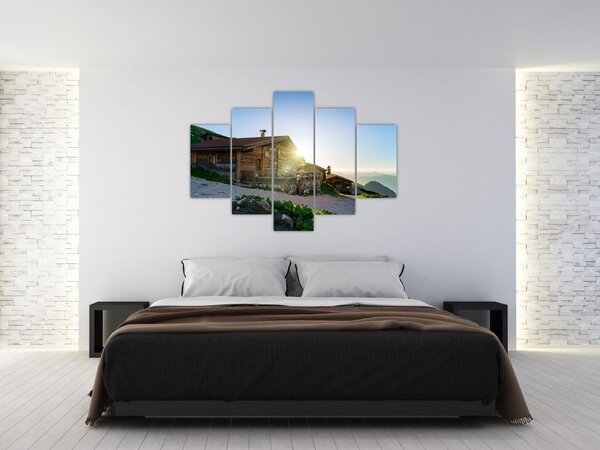 Slika - Jutro v Alpah, Tirolska (150x105 cm)