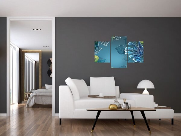 Slika - Listi tropskih rastlin (90x60 cm)