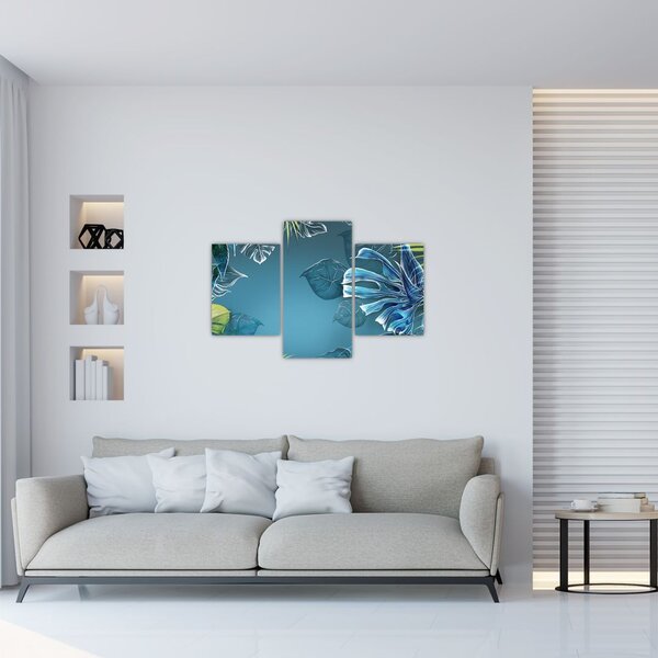 Slika - Listi tropskih rastlin (90x60 cm)