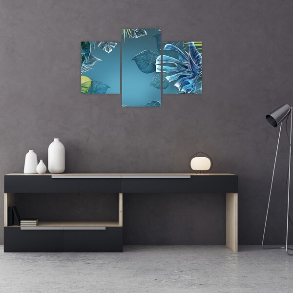 Slika - Listi tropskih rastlin (90x60 cm)