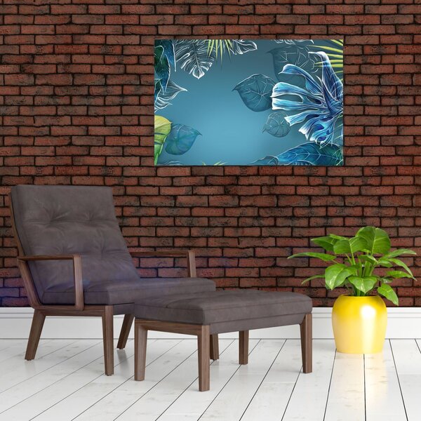 Slika - Listi tropskih rastlin (90x60 cm)