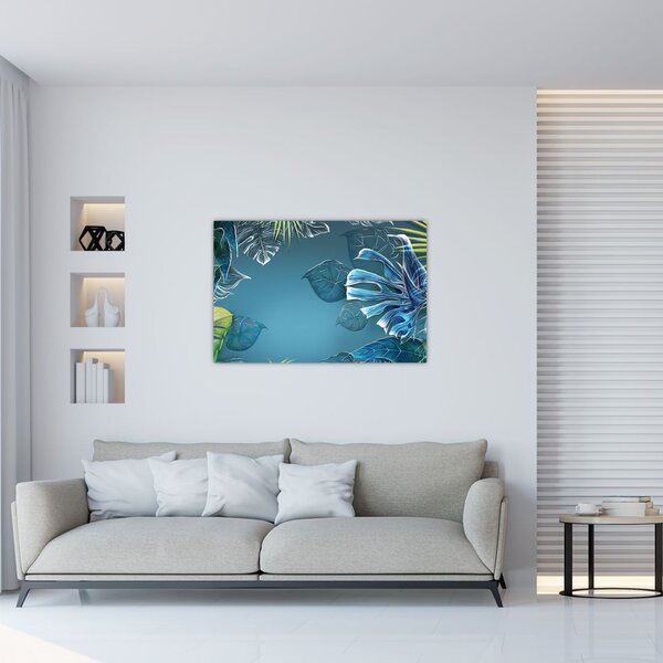 Slika - Listi tropskih rastlin (90x60 cm)