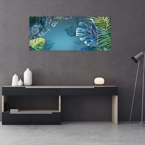 Slika - Listi tropskih rastlin (120x50 cm)