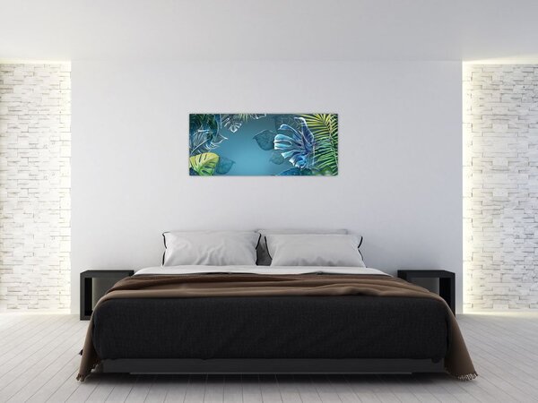 Slika - Listi tropskih rastlin (120x50 cm)
