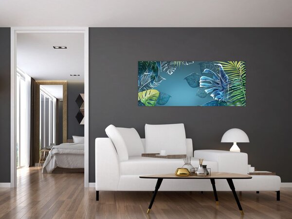 Slika - Listi tropskih rastlin (120x50 cm)