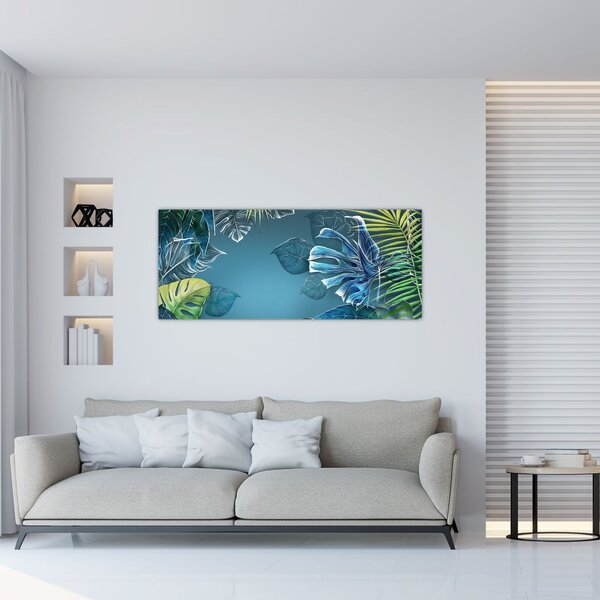 Slika - Listi tropskih rastlin (120x50 cm)