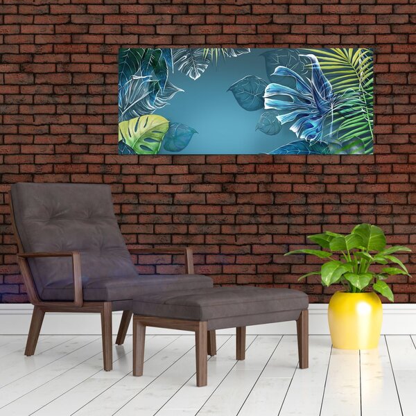 Slika - Listi tropskih rastlin (120x50 cm)
