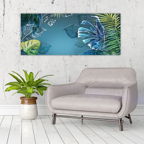 Slika - Listi tropskih rastlin (120x50 cm)