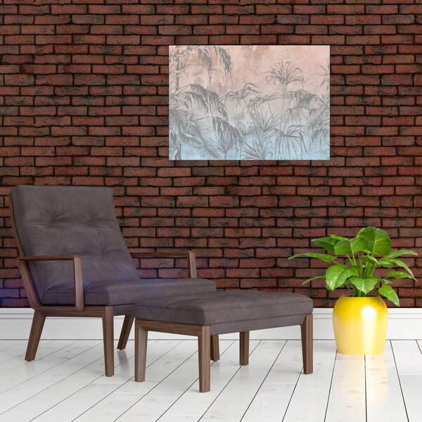 Slika - Tropske rastline na steni (70x50 cm)