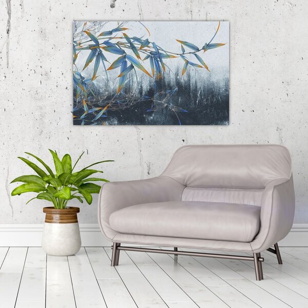 Slika - Bambus na steni (90x60 cm)
