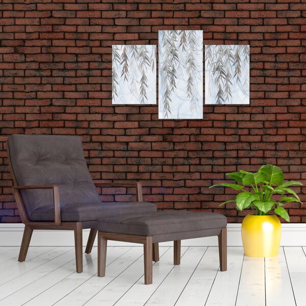 Slika - Vrbove vejice na modrem ozadju (90x60 cm)