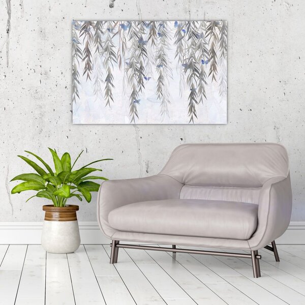 Slika - Vrbove vejice z metulji (90x60 cm)