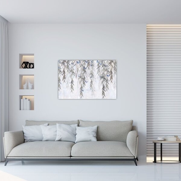 Slika - Vrbove vejice z metulji (90x60 cm)