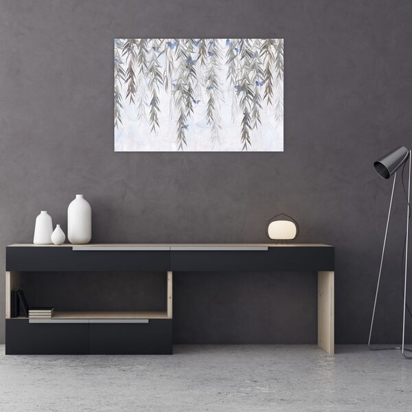 Slika - Vrbove vejice z metulji (90x60 cm)
