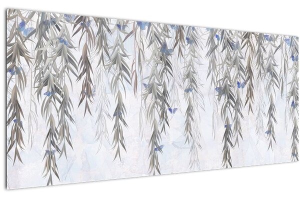 Slika - Vrbove vejice z metulji (120x50 cm)