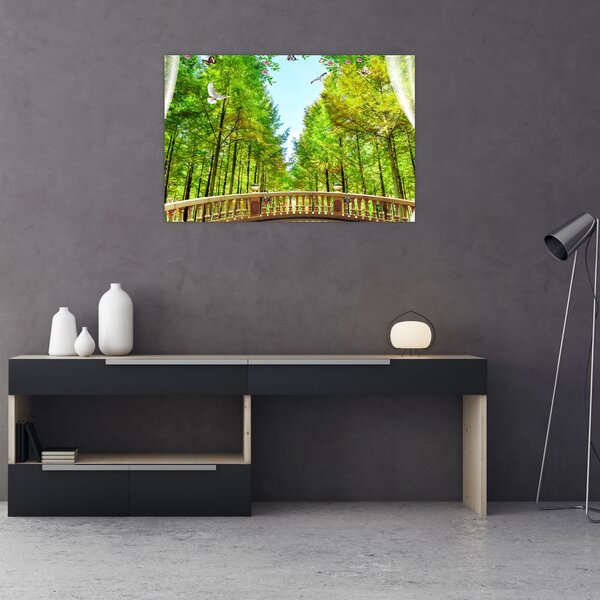Slika - Pogled na gozd (90x60 cm)