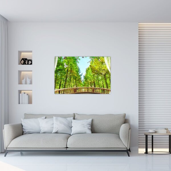 Slika - Pogled na gozd (90x60 cm)