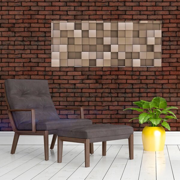Slika - Bež kocke (120x50 cm)