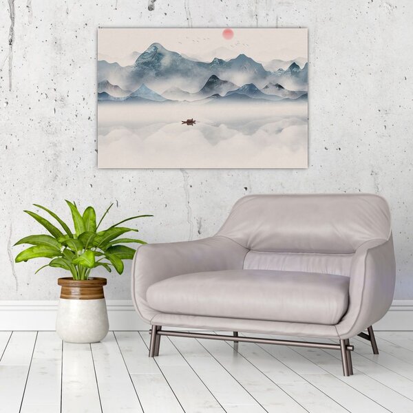 Slika - Dolina modrih gora (90x60 cm)