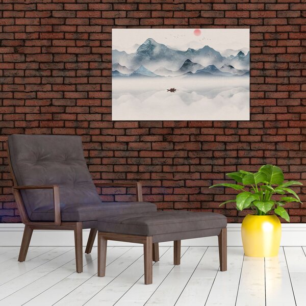 Slika - Dolina modrih gora (90x60 cm)