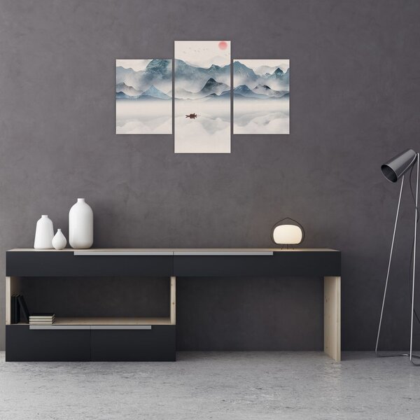 Slika - Dolina modrih gora (90x60 cm)