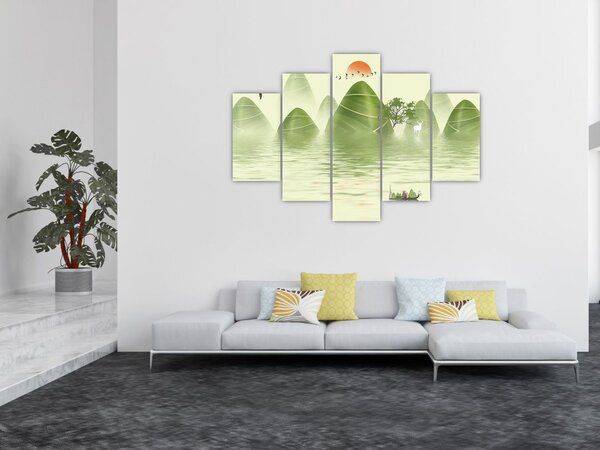 Slika - Dolina Zelenih gora (150x105 cm)
