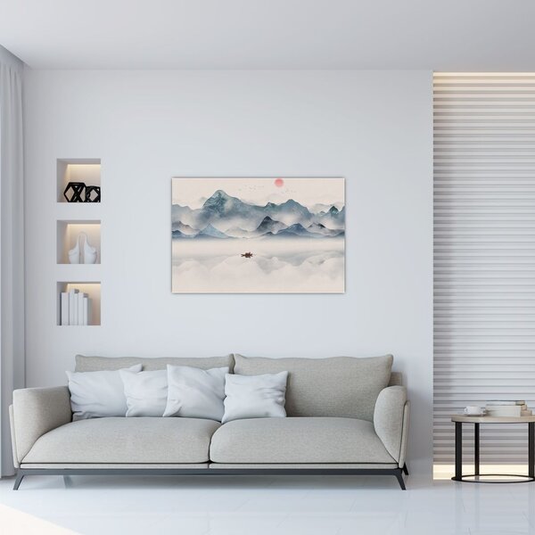 Slika - Dolina modrih gora (90x60 cm)