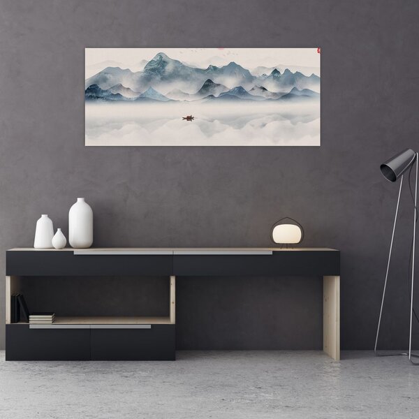 Slika - Dolina modrih gora (120x50 cm)