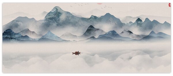 Slika - Dolina modrih gora (120x50 cm)
