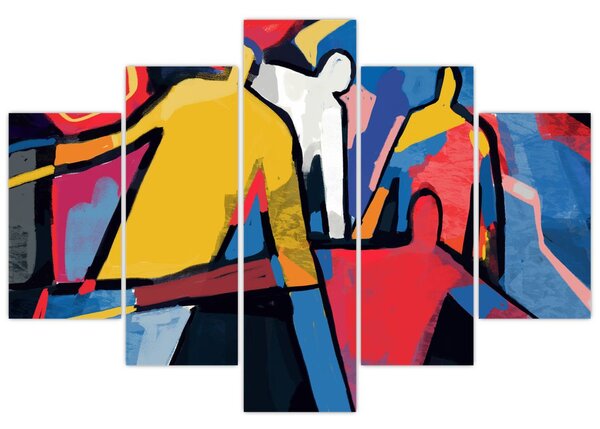 Slika - Abstrakcija moških (150x105 cm)